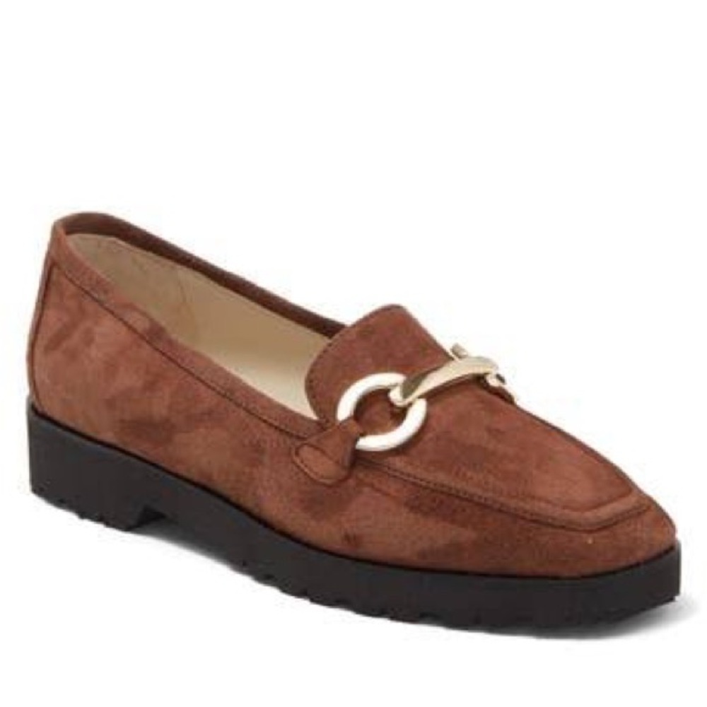 New Amalfi Rangoni Walk On Air Bit Loafers Brown Suede Sz 11.5